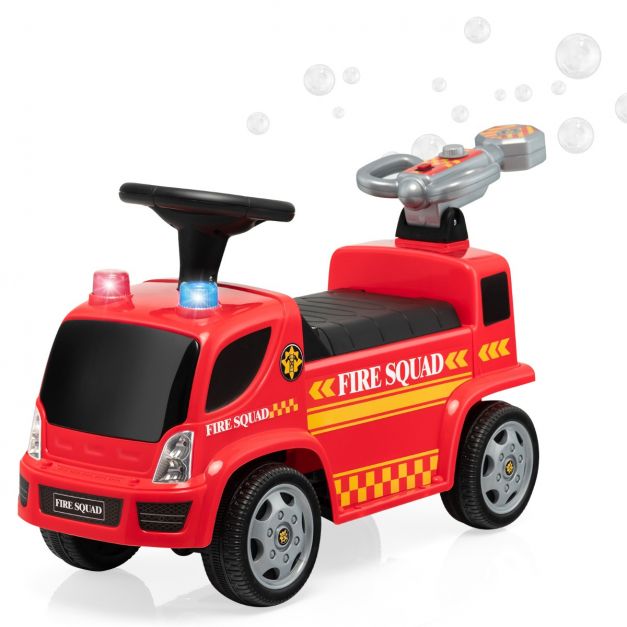 Porteur - Camion de Pompiers pour Enfants Musique Phares Sirène